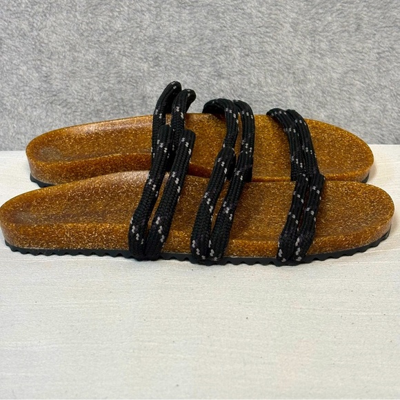 Band of Gypsies Rhea Rope Slide Sandal-Black-Women Size 9 - Picture 1 of 9